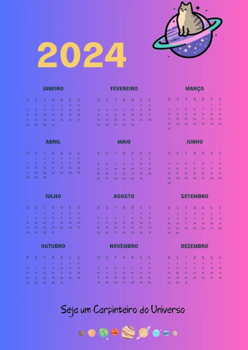 Calendário 2024 CDU